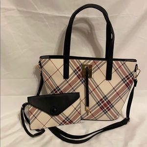 Burberry print purse and wallet